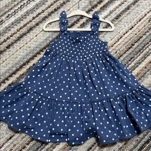 Polka Dot Kids Dress- Blue